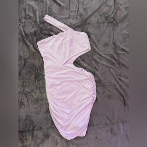 White one shoulder cutout dress